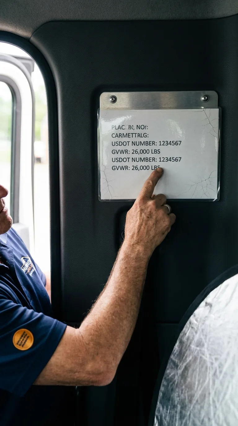 USDOT licensing placard verification in Bethel